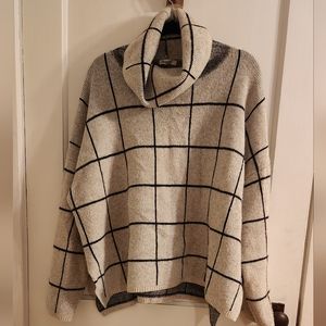Madewell windowpane turtleneck sweater 3x